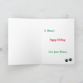 犬からの素敵なクリスマスをお過ごしください カード (内部)