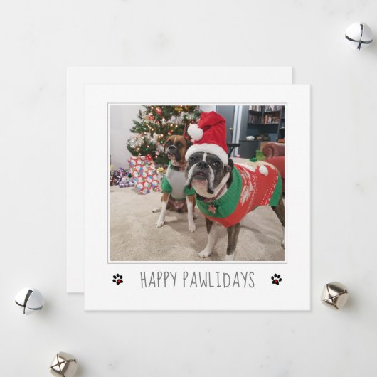 犬からクリスマスカードをカスタマイズ シーズンカード (正面/裏面インサイチュ)