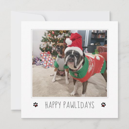 犬からクリスマスカードをパーソナライズ シーズンカード (正面)