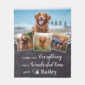 犬からペット記念撮影4写真記念フリース フリースブランケット (正面)