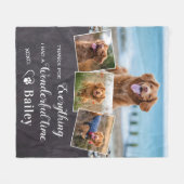 犬からペット記念撮影4写真記念フリース フリースブランケット (正面(横))