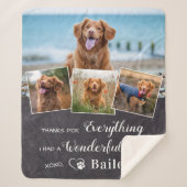 犬からペット記念撮影4写真記念 シェルパブランケット (正面)