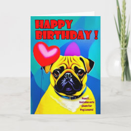 犬から可愛いPUG おもしろい カード