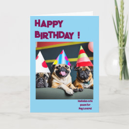 犬から可愛いPUG おもしろい カード