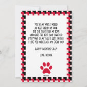 犬から届いた、世界に一つだけのバレンタイン写真カードです。 シーズンカード (裏面)