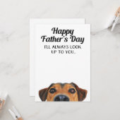 犬から父おもしろいの日札を見なさい カード (正面/裏面インサイチュ)