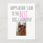 犬から犬へのおじいちゃんの父の日のカード ポストカード (正面)