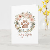 犬から贈る母の日の水彩フラワーカード カード (黄色い花)