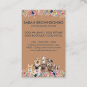 犬かわいいフローラフォトロゴの円 名刺 (裏面)