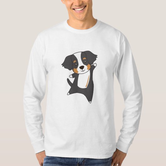犬かわいい子犬ベルネーゼ山犬かわいい犬 Tシャツ (正面)