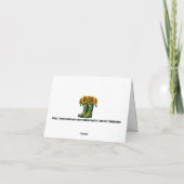 犬かわいらし付き上級婦人 ノートカード (裏面)