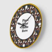 犬があなたのフォトウォール時計をフレーム ラージ壁時計 (傾斜)