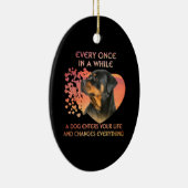 犬があなたの人生のロットワイラーに入るたびに セラミックオーナメント (右)