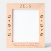 犬があなたの魂に触れている8x10ペット レーザー彫刻フレーム (正面)