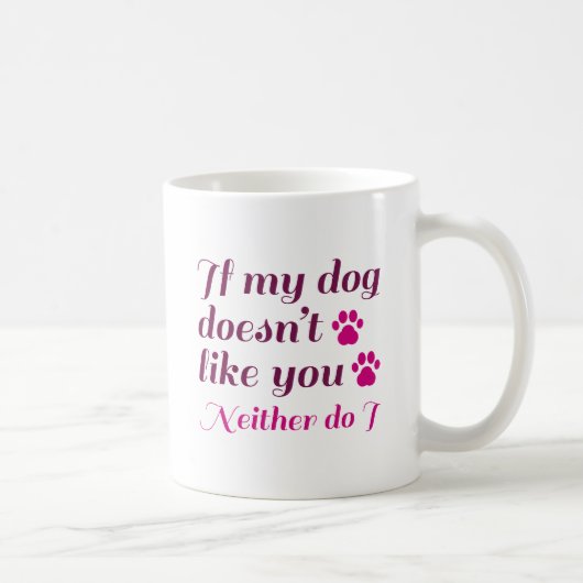 犬があなたを好きじゃない コーヒーマグカップ (右)