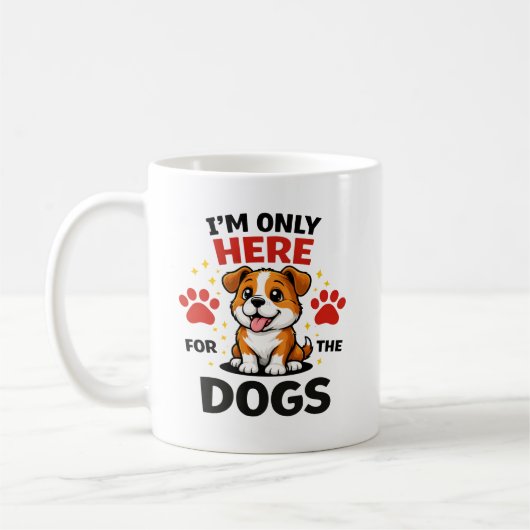 犬がいるからここにいる コーヒーマグカップ (左)