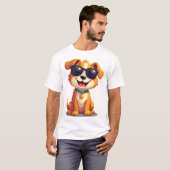 犬がいると人生はもっと楽しい – かわいい愛犬家Tシャツ Tシャツ (正面フル)