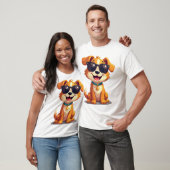 犬がいると人生はもっと楽しい – かわいい愛犬家Tシャツ Tシャツ (ユニセックス)