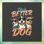 犬がいると人生はもっと楽しくなる ベクター ウィンドウサイン (シート3)