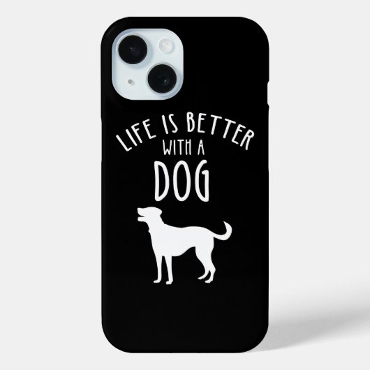 犬がいる生活は最高 Case-Mate iPhoneケース (裏面)
