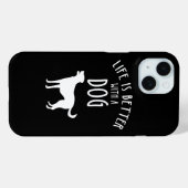 犬がいる生活は最高 Case-Mate iPhoneケース (裏面 (横))
