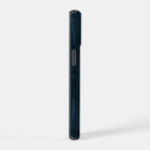 犬がいる生活は最高 iPhoneケース - ブルー iPhone 15ケース (右側面)
