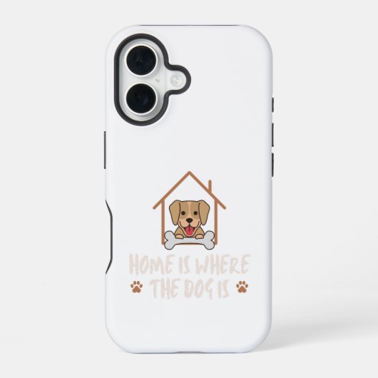 犬がいればそこがおうち iPhone 16ケース (裏面)