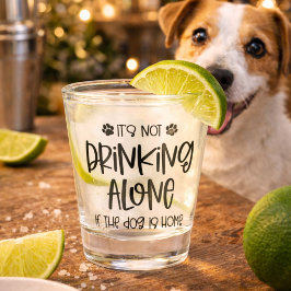 犬がいれば一人で飲んでるわけじゃないという面白いギフト ショットグラス