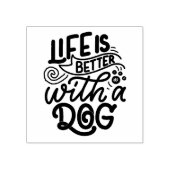 犬がいれば人生はもっと楽しい ラバースタンプ (インプリント)
