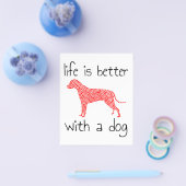 犬がいれば人生はもっと楽しい - 犬好きな人へ チラシ (シングル)