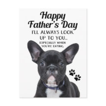 犬がお父さん達にいつも憧れるはがき