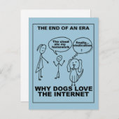 犬がインターネットを愛する理由のおもしろい卒業 案内ポストカード (正面/裏面)