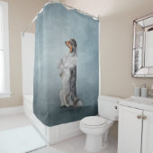 犬がオーストラリアの羊飼いを育てる シャワーカーテン (インサイチュ)