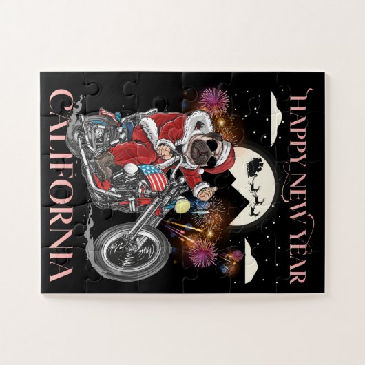 犬がオートバイをカリフォルニアまで運転する ジグソーパズル (横)