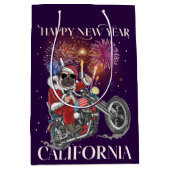 犬がオートバイをカリフォルニアまで運転する ミディアムペーパーバッグ (正面)