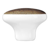 犬がカリブーの毛皮を背負った セラミックノブ (側面)