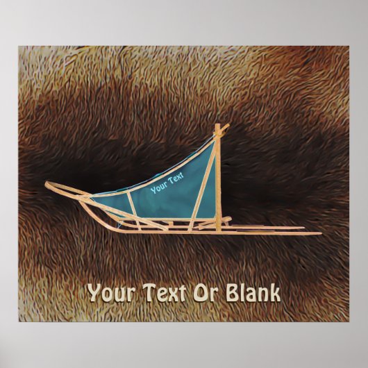 犬がカリブーの毛皮を背負った ポスター (正面)