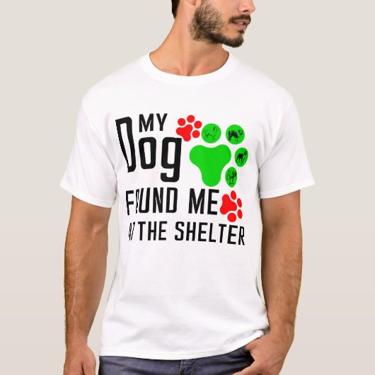 犬がシェルターで僕を見つけた Tシャツ (正面)