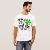 犬がシェルターで僕を見つけた Tシャツ (正面フル)