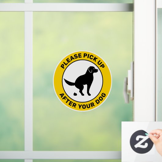 犬がトイレに行く – 犬の後で拾って ウィンドウサイン (ホーム)