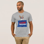 犬がトランプを捨てる Tシャツ (正面フル)