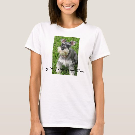 犬がハートトップを所有 Tシャツ (正面)