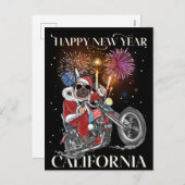 犬がバイクでカリフォルニアへ行く シーズンポストカード (正面/裏面)