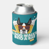 犬がバーに入る – Color Beer Coozie 缶クーラー (缶正面)