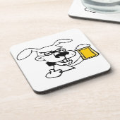 犬がビールを飲む コースター (左側)