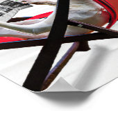 犬がプ読ールのそばで新聞を売る ポスター (角)