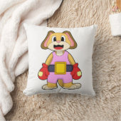 犬がボクシングでボクシング手袋 クッション (ブランケット)