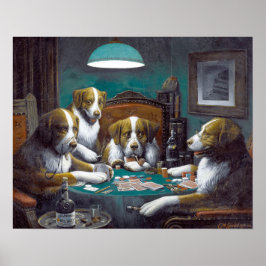 犬がポーカーをする キャシアス・マーセラス・クーリッジ 1894 ポスター
