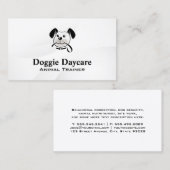 犬がリーシュロゴを持つ 名刺 (正面/裏面)