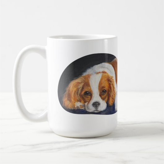 犬が世界を支配するマグカップ コーヒーマグカップ (左)